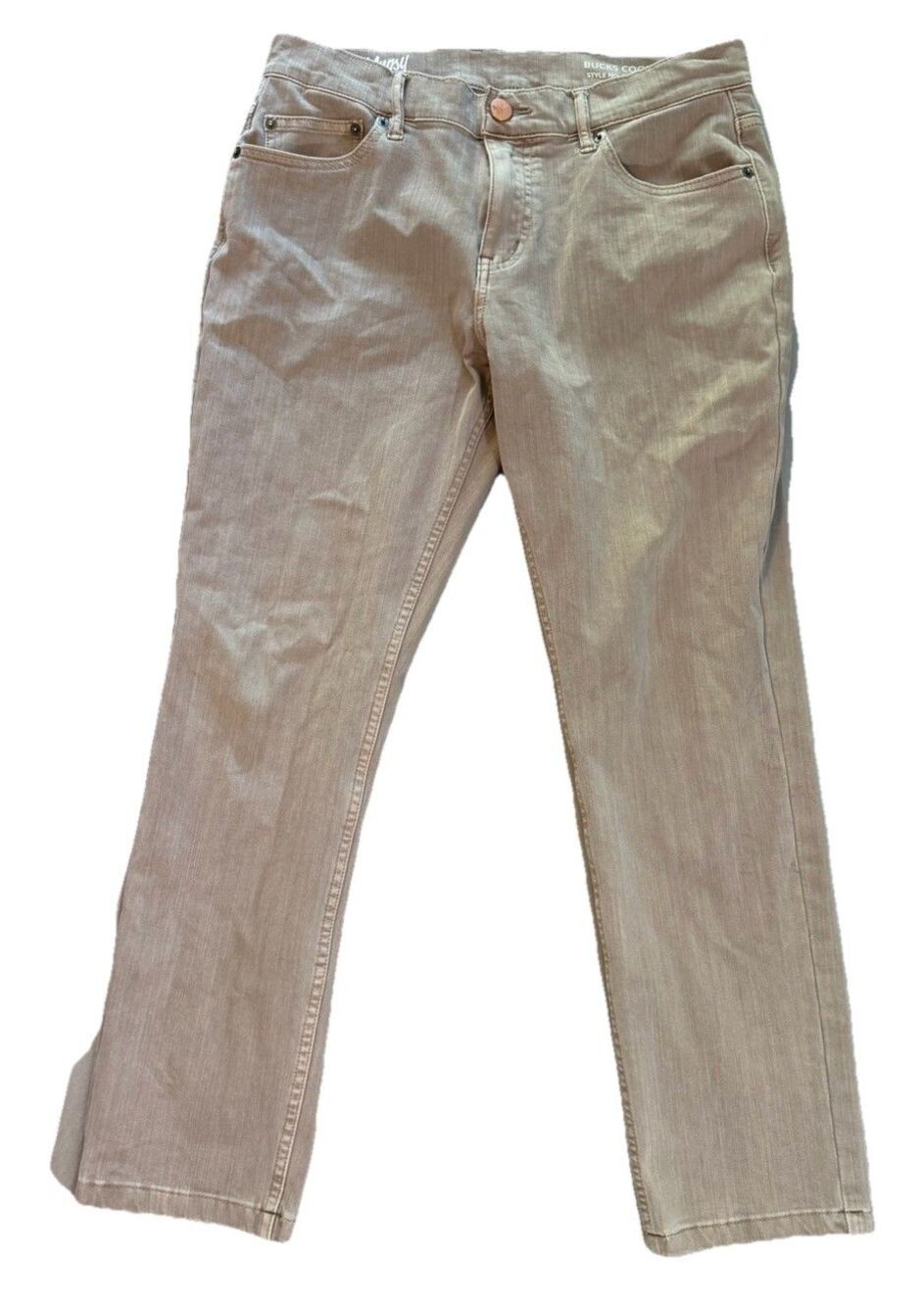 Mugsy Jeans Mens 34x34 Straight Beige BUCKS COOLMAX FLX9CBR-32x30 Stretch Denim